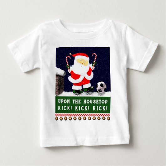 サッカーサンタ ベビーTシャツ (正面)