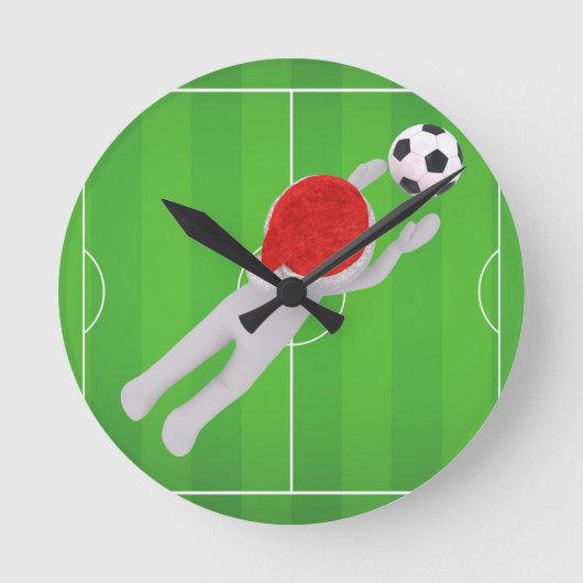 サッカーサンタ ラウンド壁時計 (正面)