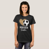 サッカーシスターヒョウハート母の日 Tシャツ (正面フル)