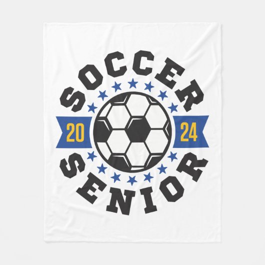 サッカーシニア2024 フリースブランケット (正面)