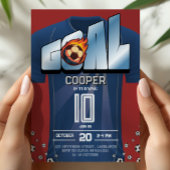 サッカーシャツの誕生日パーティーの招待状 招待状