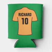 サッカーシャツインオレンジクーラーボックス 缶クーラー (正面)