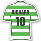 サッカーシャツデザインイングリーンバスケ シール (正面)