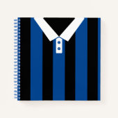 サッカーシャツ名前をカスタムする&ナンバー ノートブック (正面)