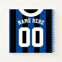 サッカーシャツ名前をカスタムする&ナンバー ノートブック