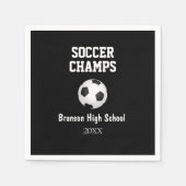 サッカーシャンズボールパーソナライズされたパーティーナプキン スタンダードカクテルナプキン (正面)