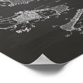 サッカーシューズ1980パテントアート – Chalkboard ポスター (角)