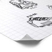 サッカーシューズ1993パテントアート – 並んだピーパー ポスター (角)