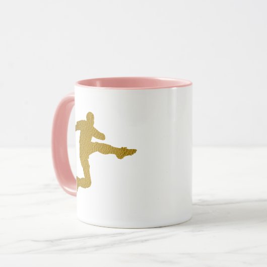 サッカーシューティング |ゴールデンクールレザールック マグカップ (正面左)