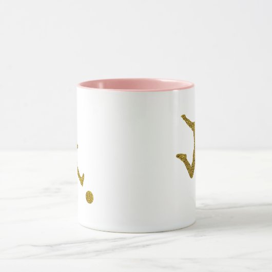 サッカーシューティング |金ゴールドクールグリッターの外観 マグカップ (中央)