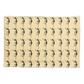 サッカーシルエットオレンジ 枕カバー (裏面)