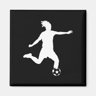 サッカーシルエットマグネットブラック マグネット