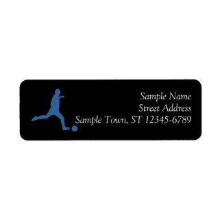 サッカーシルエット差出人住所ラベル ラベル