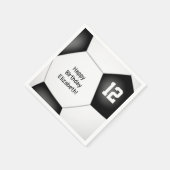 サッカーシンプルボール女の子男の子の誕生日 スタンダードカクテルナプキン (角)