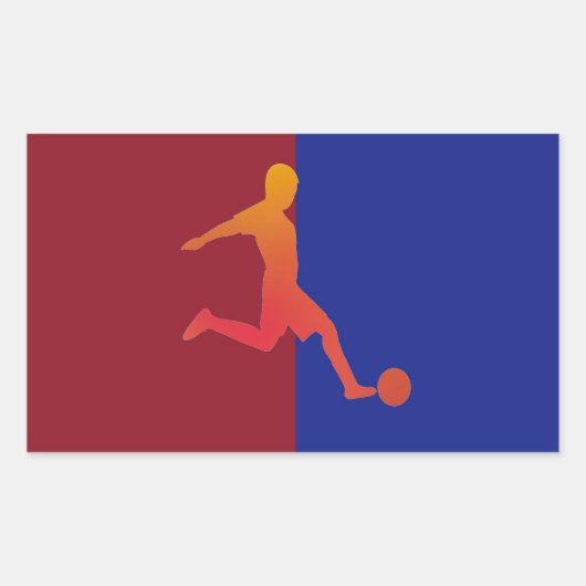 サッカーシール 長方形シール (正面)