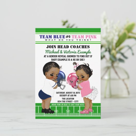 サッカージェンダーがエスニック・シャワー招待状を明らかにする 招待状 (スタンド正面)