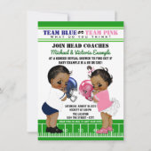 サッカージェンダーがエスニック・シャワー招待状を明らかにする 招待状 (正面)