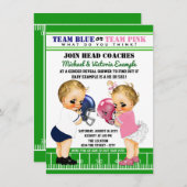 サッカージェンダーがシャワーを明らかにする招待状 招待状 (正面/裏面)