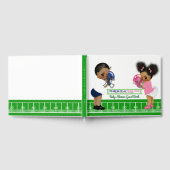 サッカージェンダーが赤ちゃんシャワーを明らかにするゲストブック ゲストブック (全面)