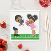 サッカージェンダーが赤ちゃんシャワー紙ナプキンを明らかにする スタンダードランチョンナプキン (インサイチュ)