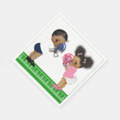 サッカージェンダーが赤ちゃんシャワー紙ナプキンを明らかにする スタンダードランチョンナプキン (角)