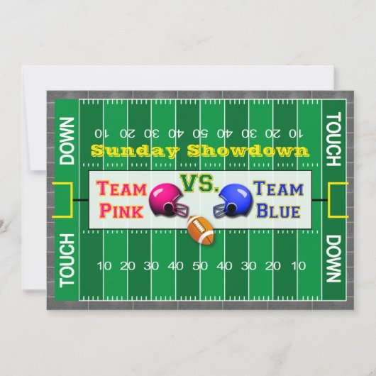 サッカージェンダーリビールベビーシャワー招待状 招待状 (正面)