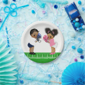 サッカージェンダーリビールベビーシャワー紙プレート ペーパープレート (パーティー)