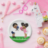 サッカージェンダーリビールベビーシャワー紙プレート ペーパープレート (パーティー)