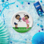 サッカージェンダーリビールベビーシャワー紙プレート ペーパープレート (パーティー)