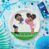 サッカージェンダーリビールベビーシャワー紙プレート ペーパープレート (パーティー)