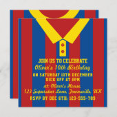 サッカージャージーのテーマのパーティーはテンプレートを誘います 招待状 (正面/裏面)