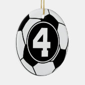 サッカージャージーの第4ギフトのアイディア セラミックオーナメント (右)