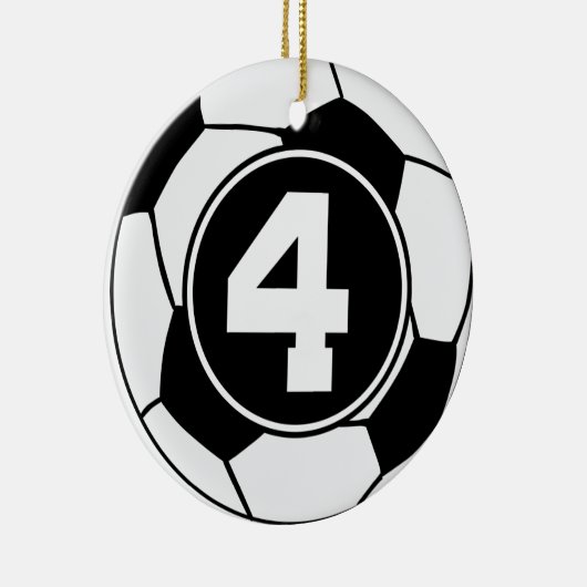 サッカージャージーの第4ギフトのアイディア セラミックオーナメント (右)