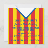 サッカージャージーをテーマにしたパーティー招待状テンプレート 招待状 (正面)