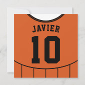 サッカージャージーをテーマにしたパーティー招待状テンプレート 招待状 (裏面)