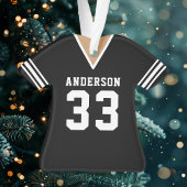 サッカージャージースポーツチームユニフォームブラック オーナメント