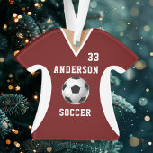サッカージャージースポーツチーム制服マルーン オーナメント