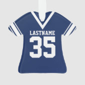 サッカージャージーダークブルーユニフォーム オーナメント (裏面)