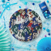 サッカージャージーパターン紙プレート ペーパープレート (パーティー)