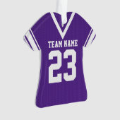 サッカージャージーパープルユニフォーム オーナメント (正面)