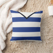 サッカージャージーブルーストライプテンプレート クッション (ブランケット)