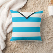 サッカージャージーブルーストライプテンプレート クッション (ブランケット)