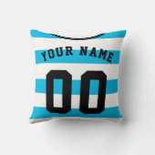 サッカージャージーブルーストライプテンプレート クッション (裏面)