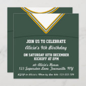 サッカージャージー主題パーティー招待状テンプレート、LAX 招待状 (正面/裏面)