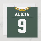 サッカージャージー主題パーティー招待状テンプレート、LAX 招待状 (裏面)