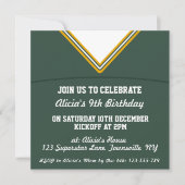 サッカージャージー主題パーティー招待状テンプレート、LAX 招待状 (正面)