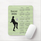 サッカースケジュール 2026年 カレンダー マウスパッド (マウス)