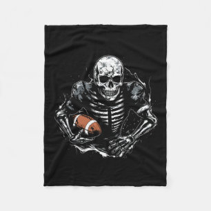 サッカースケルトンサッカー選手ハロウィン不気味 フリースブランケット