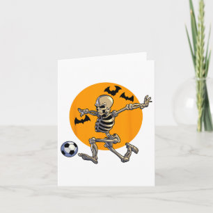 サッカースケルトンハロウィーン男少年サッカー選手H カード