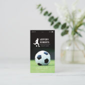 サッカースタイリッシュコーチユニークサッカーインストラクター 名刺 (スタンド正面)